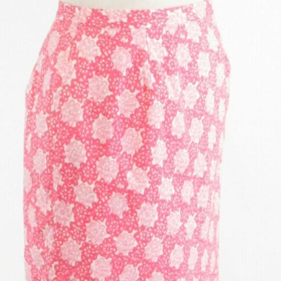 Tibi pink geometric A-line skirt 10 - Picture 4 of 8